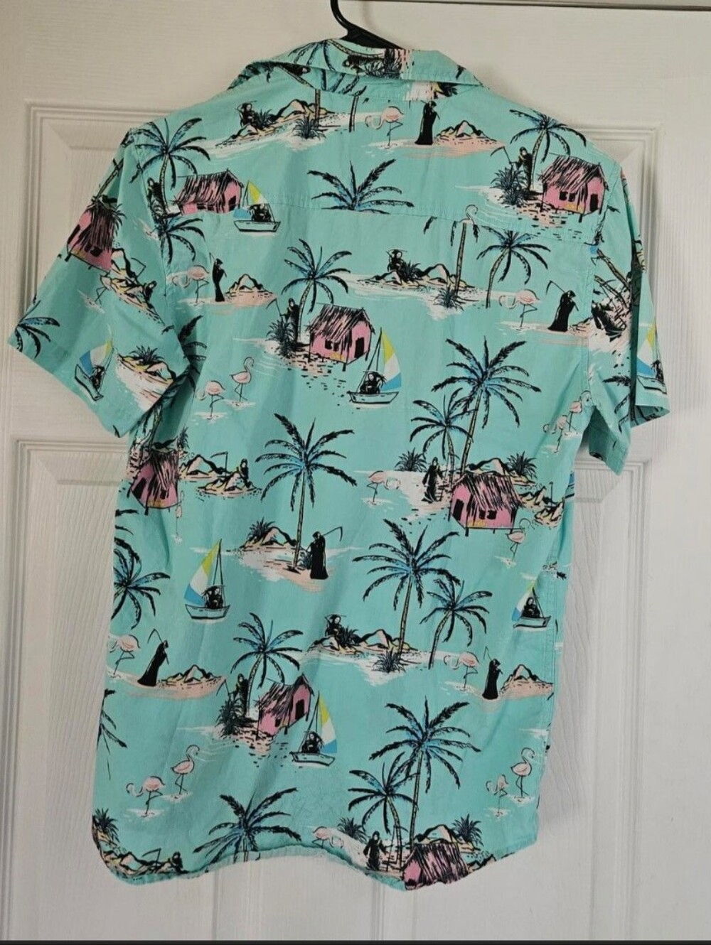 🌴 Spencer's Grim Reaper Tropical Vacation Hawaiian Camp Shirt 🌴